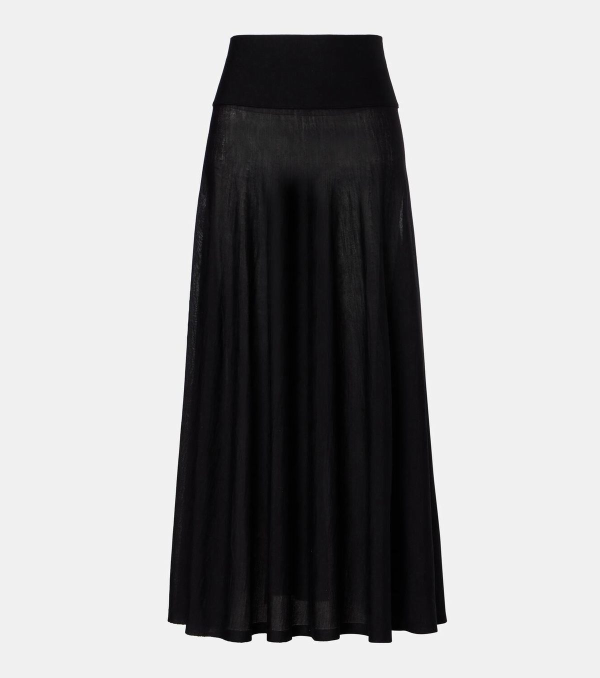 Alaïa Flared virgin wool maxi skirt ALAÏA