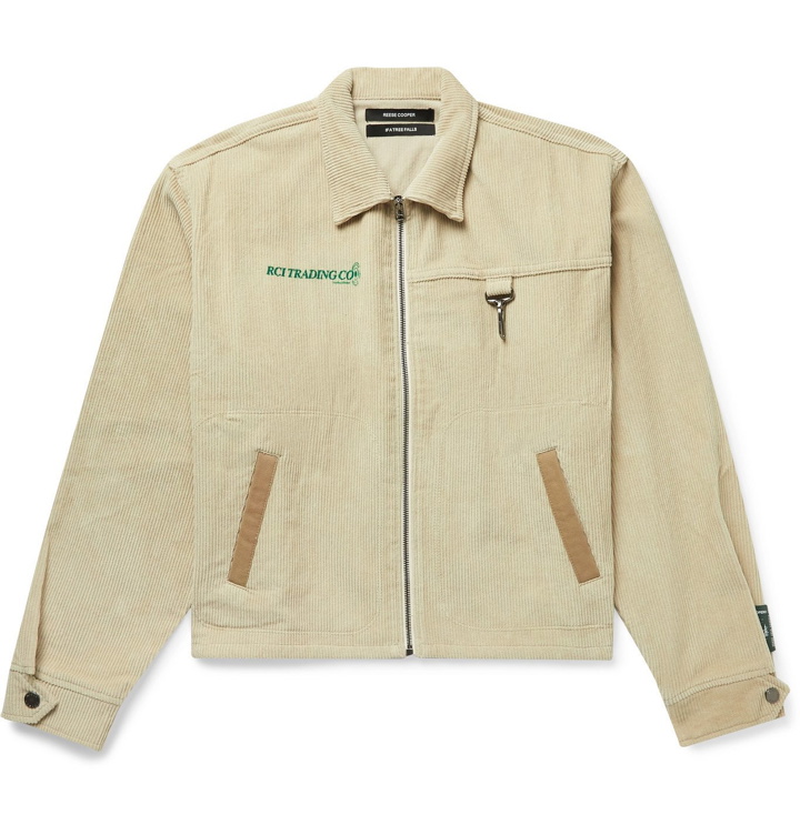 Photo: Reese Cooper® - Logo-Detailed Twill-Trimmed Cotton-Corduroy Jacket - Neutrals