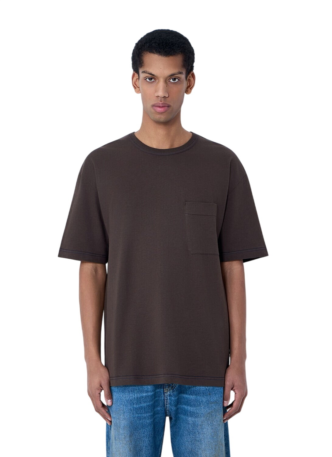 Lemaire Black Chintz Stand Collar Shirt Lemaire