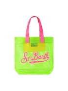 MC2 Saint Barth Mesh Green Shopper Bag With Front Terry Patch