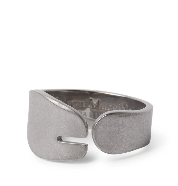 Photo: Maison Margiela - Tabi Brushed Silver-Tone Ring - Silver