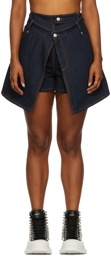 Alexander McQueen Blue Trompe L’oeil Denim Shorts