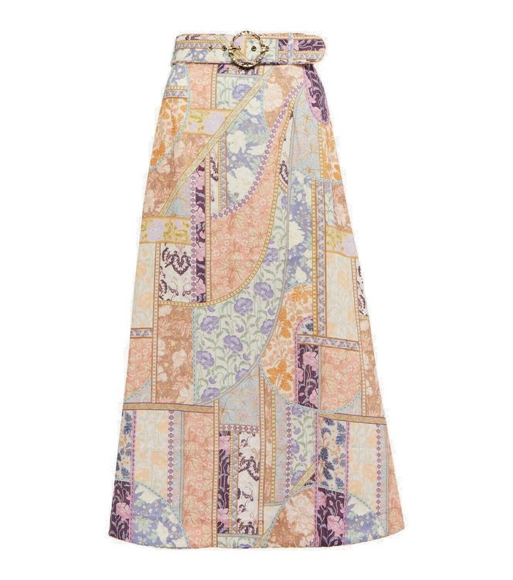 Photo: Zimmermann - Kaleidoscope printed linen maxi skirt