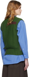YMC Green Heidi Sweater Vest