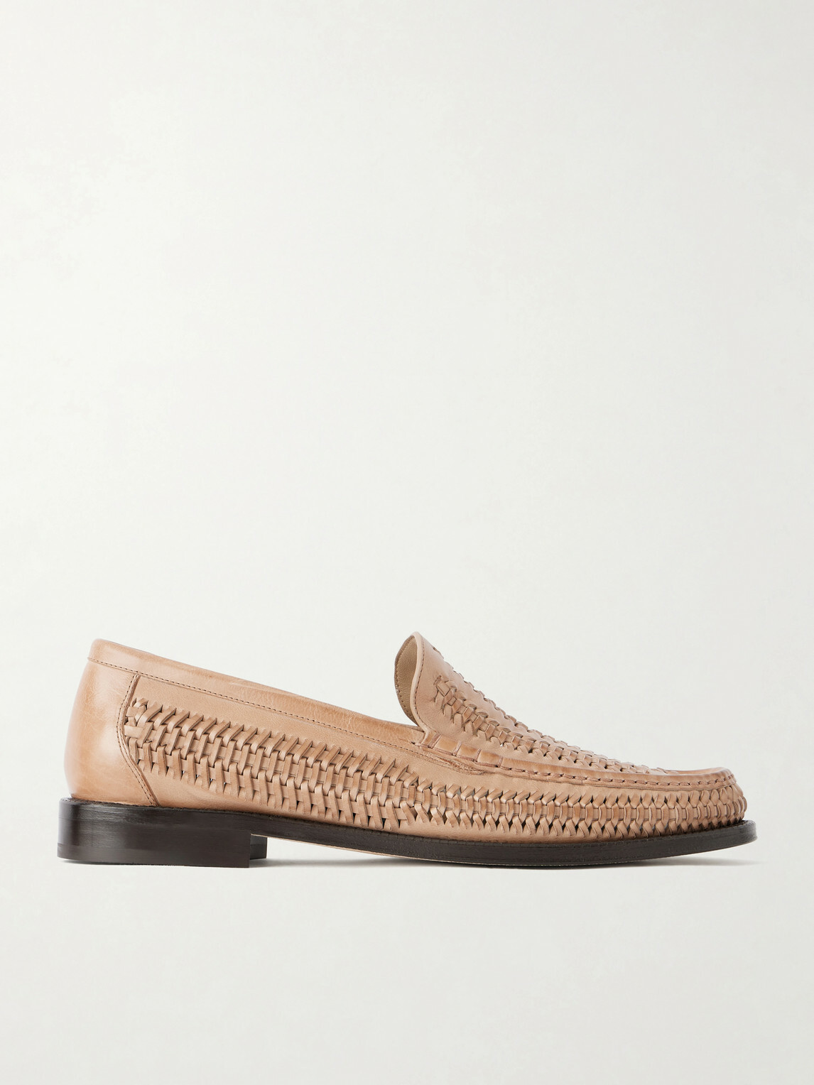 Brunello Cucinelli - Woven Leather Loafers - Brown