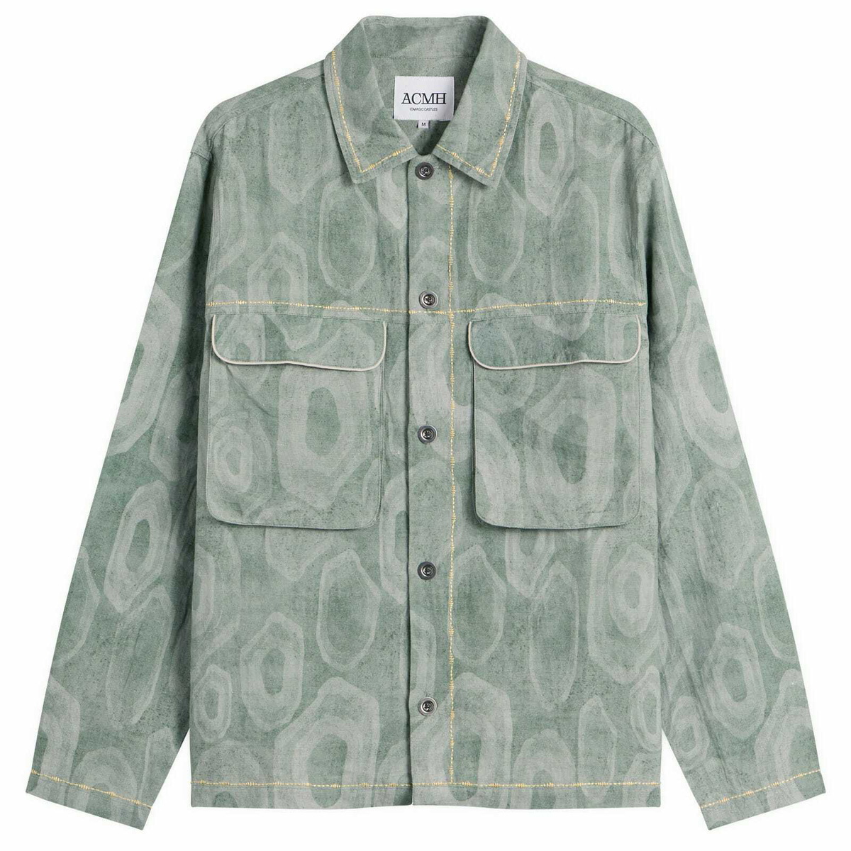 ACMH by Magic Castles Men's x Khruangbin Pocket Overshirt in Forest Green