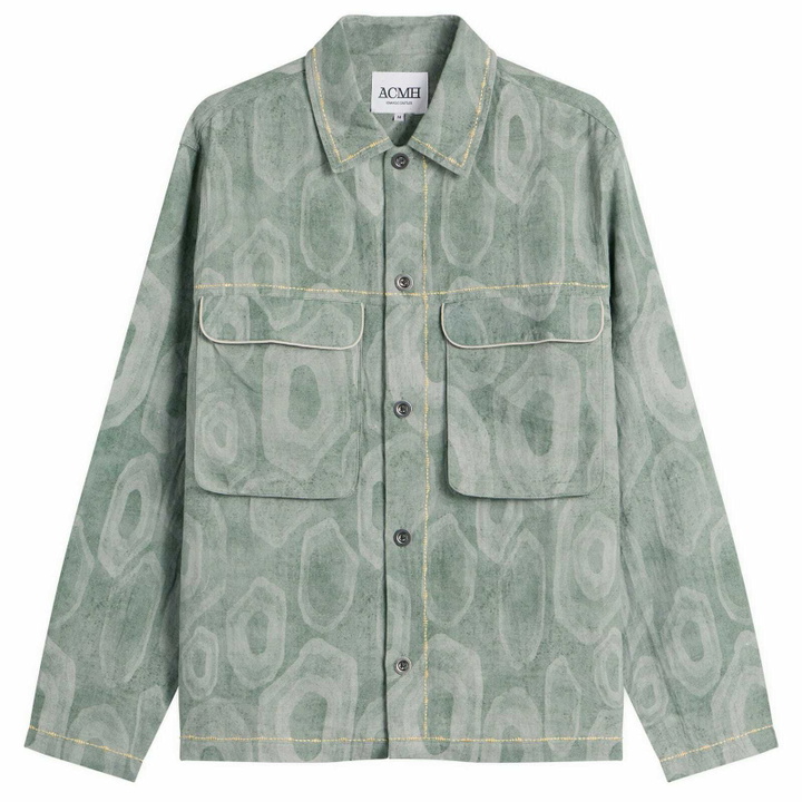 Photo: ACMH by Magic Castles Men's x Khruangbin Pocket Overshirt in Forest Green