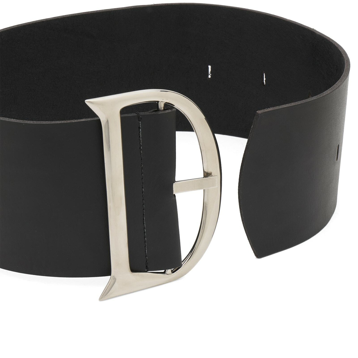 Deadwood Women's D-Belt Upcycled Leather in Black