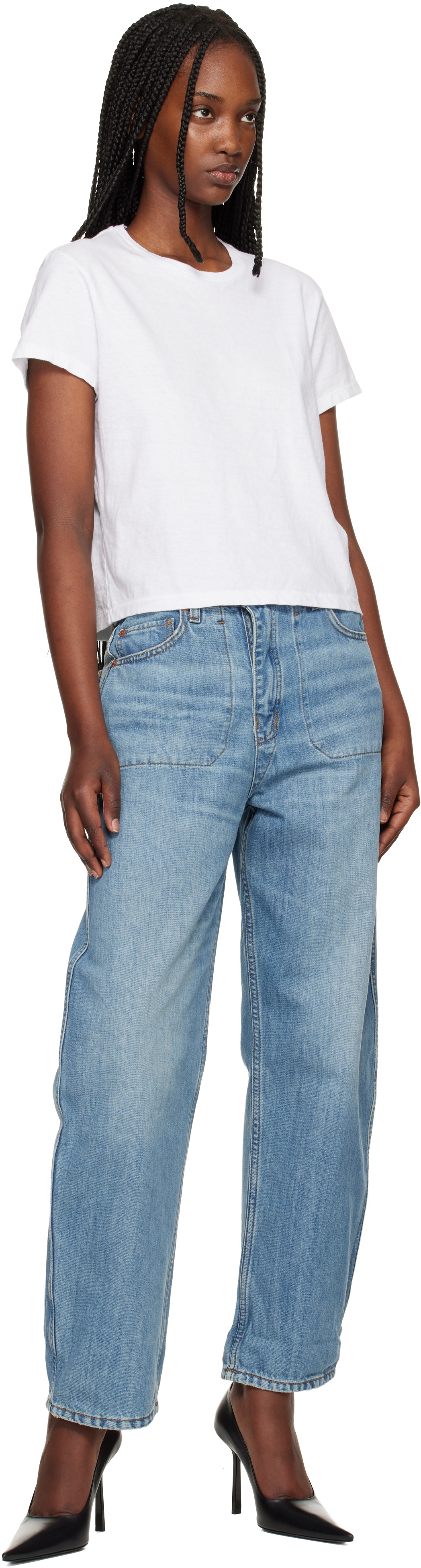 Re/Done White Hanes Edition 1950s Boxy T-shirt