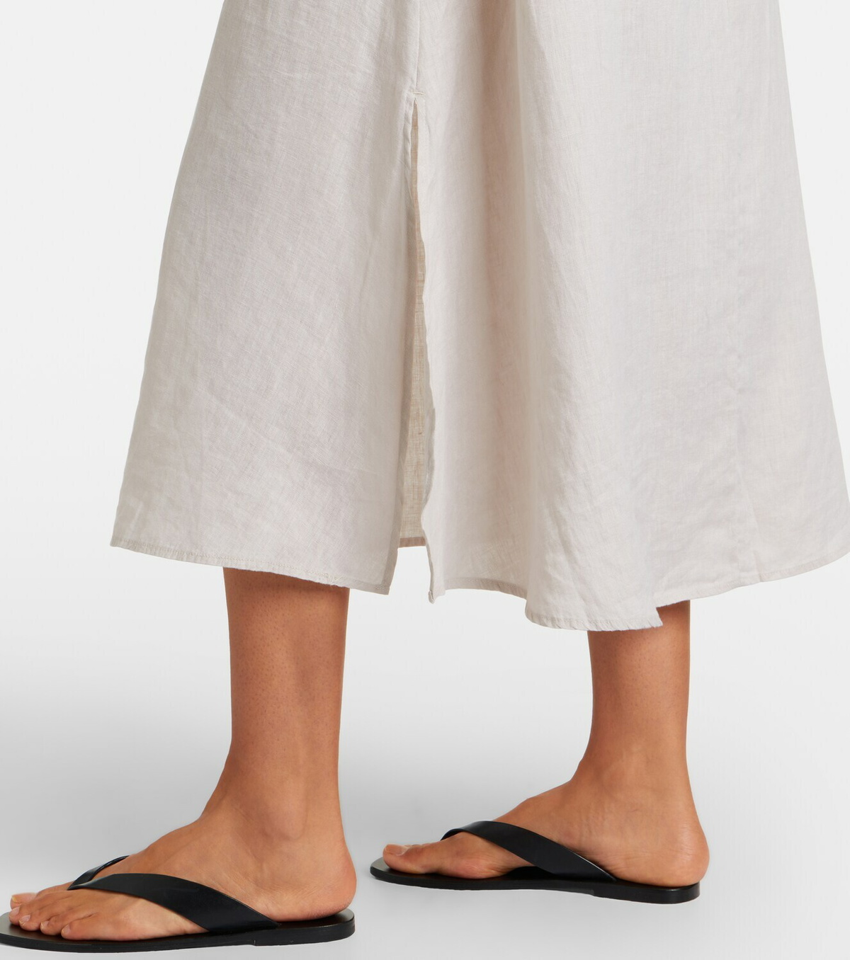 Velvet Virginia linen midi skirt