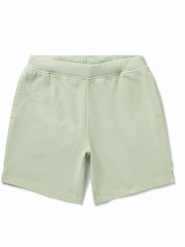 Photo: Onia - Garment-Dyed Cotton-Jersey Shorts - Green