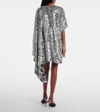 Coperni Zero Waste draped sequined minidress