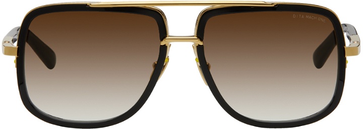 Photo: Dita Black & Gold Mach-One Sunglasses