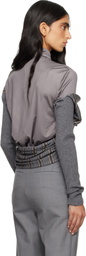 Dries Van Noten Gray Wrap Sweater