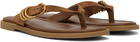 rag & bone Brown Gia Italian Suede Thong Sandals