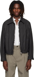 YOKE Black Coating Cotton Drizzler Jacket