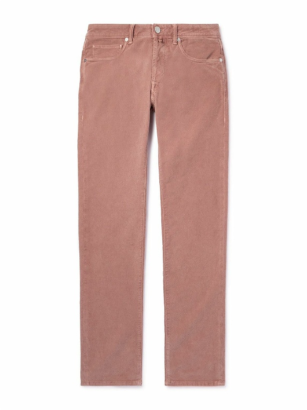 Photo: Incotex - Slim-Fit Cotton-Blend Corduroy Trousers - Pink