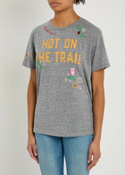 Mother The Rowdy Embroidered Jersey T-shirt Grey