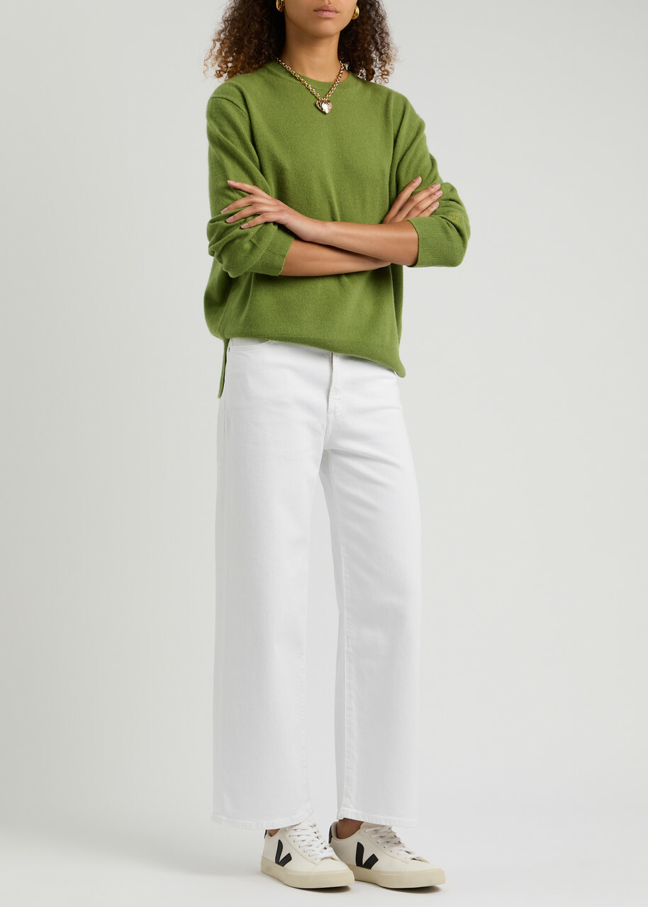 Agolde Harper Crop Straight-leg Jeans White