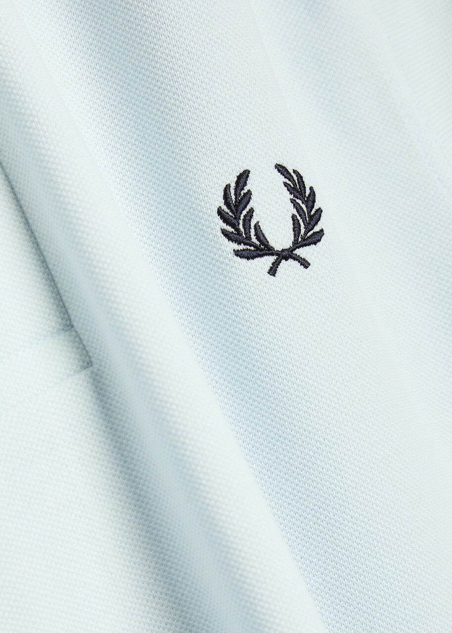 Fred Perry Twin Tipped Logo Piqué Cotton Polo Shirt Light Blue