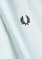 Fred Perry Twin Tipped Logo Piqué Cotton Polo Shirt Light Blue