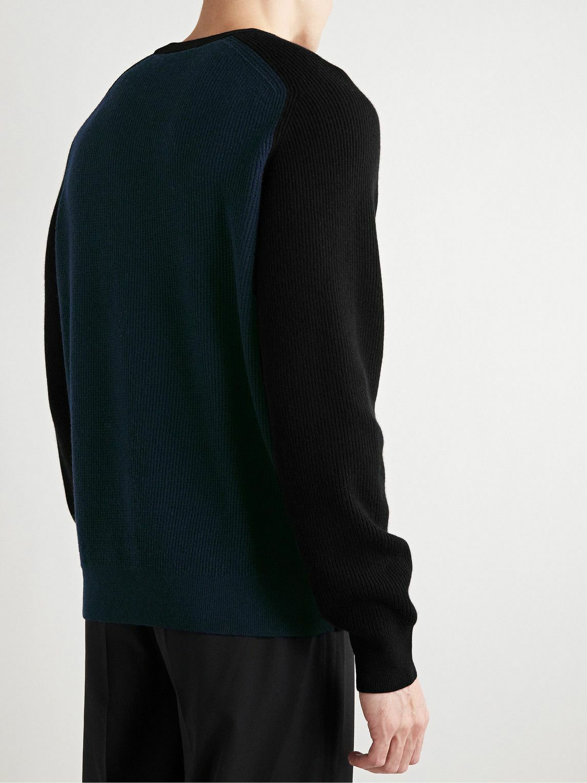Theory - Toby Ribbed Wool-Blend Sweater - Blue Theory