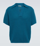 Auralee - Ribbed-knit cotton and wool top