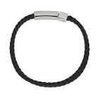 Prada Black Nappa Braided Bracelet