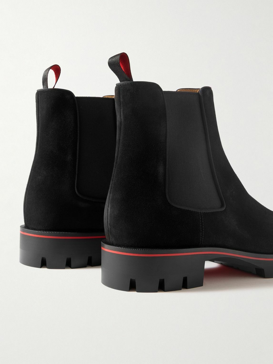 Christian Louboutin - Alpinosol Suede Chelsea Boots - Black