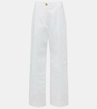 Patou Mid-rise cotton wide-leg pants