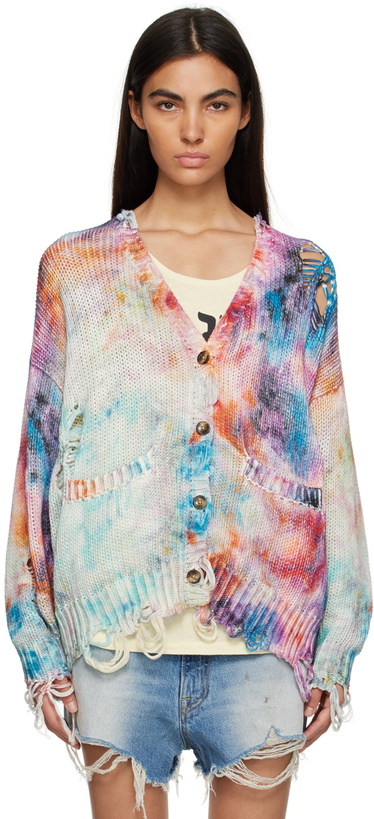 Photo: R13 Multicolor Jumbo Tie-Dye Cardigan