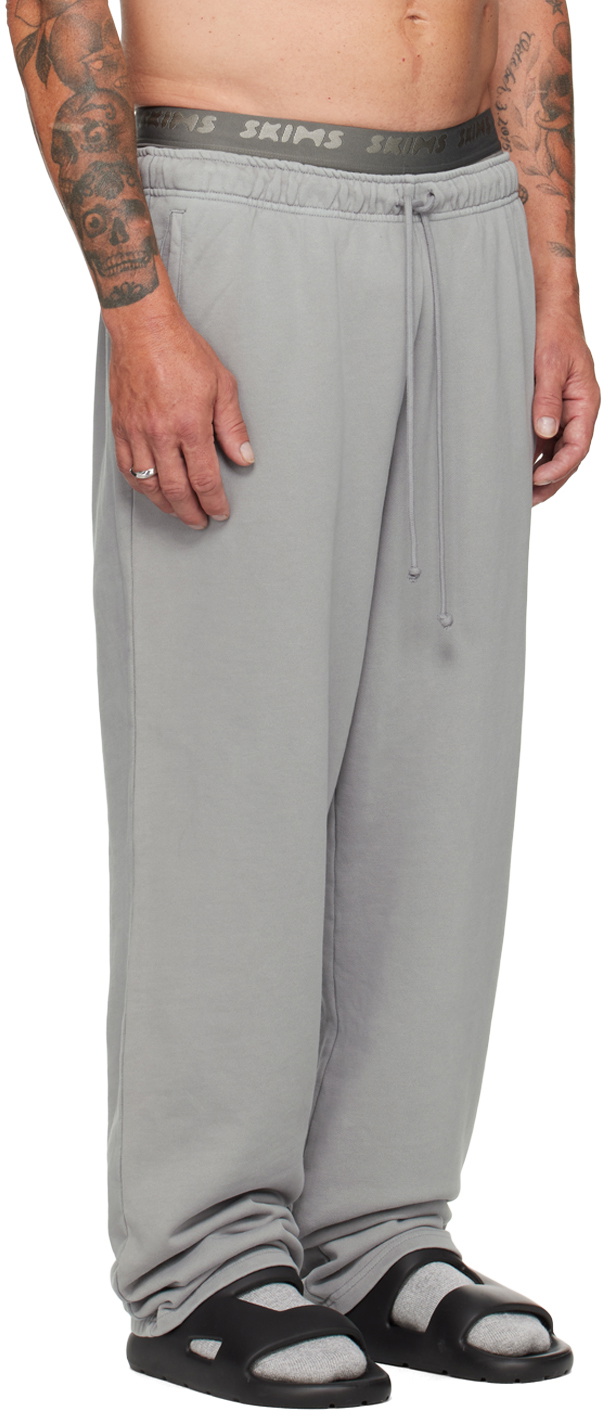 SKIMS Gray Terry Classic Straight Leg Sweatpants