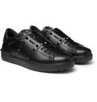 Valentino - Valentino Garavani Open Rockstud Leather Sneakers - Black