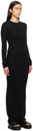 ÉTERNE Black Crewneck Maxi Dress