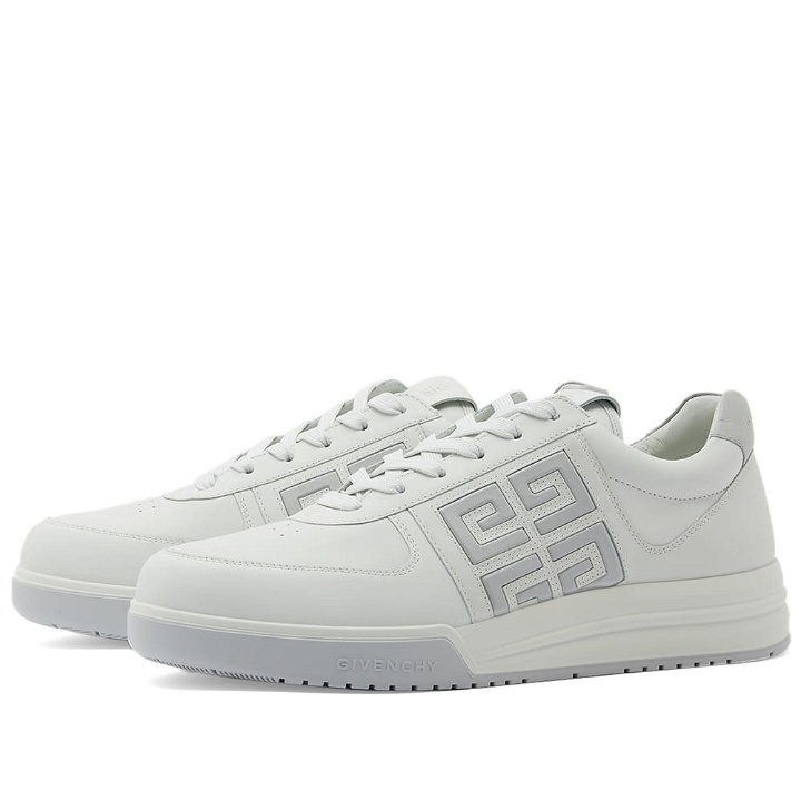 Photo: Givenchy Men's G4 Low Top Sneakers in White/Grey