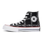 JW Anderson Black Converse Edition All Over Logo Chuck Taylor All Star 70s Hi Sneakers