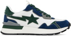 BAPE White & Navy Roadsta Express #2 Sneakers