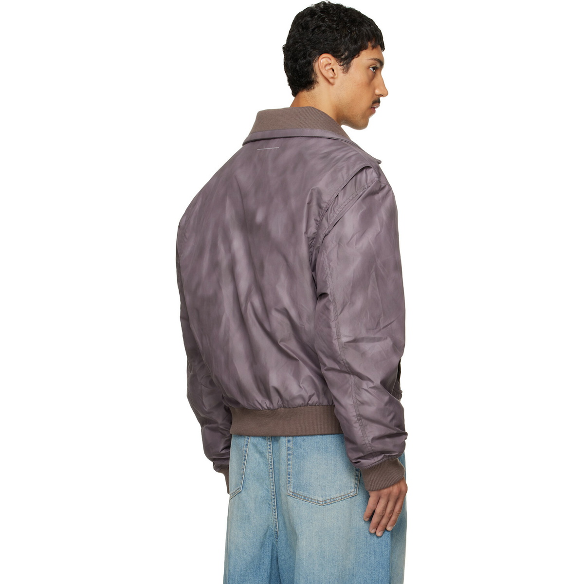 MM6 Maison Margiela Brown Sports Bomber Jacket