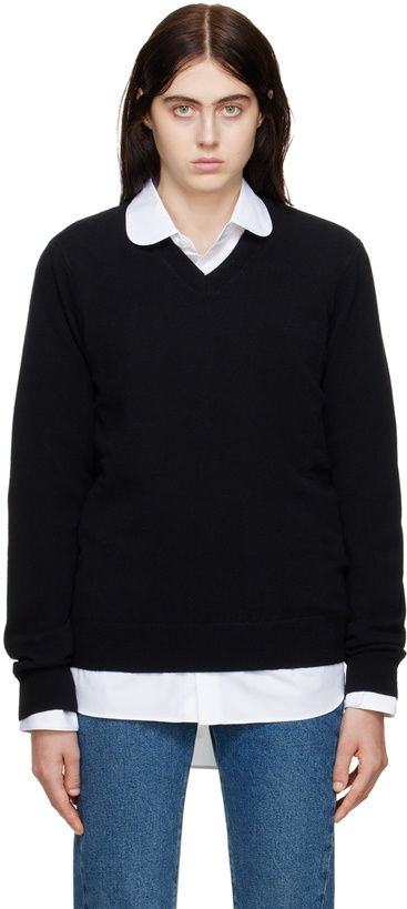 Photo: Comme des Garçons Shirt Black Lambswool Sweater