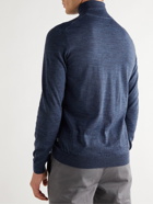 Hugo Boss - Slim-Fit Virgin Wool Rollneck Sweater - Blue