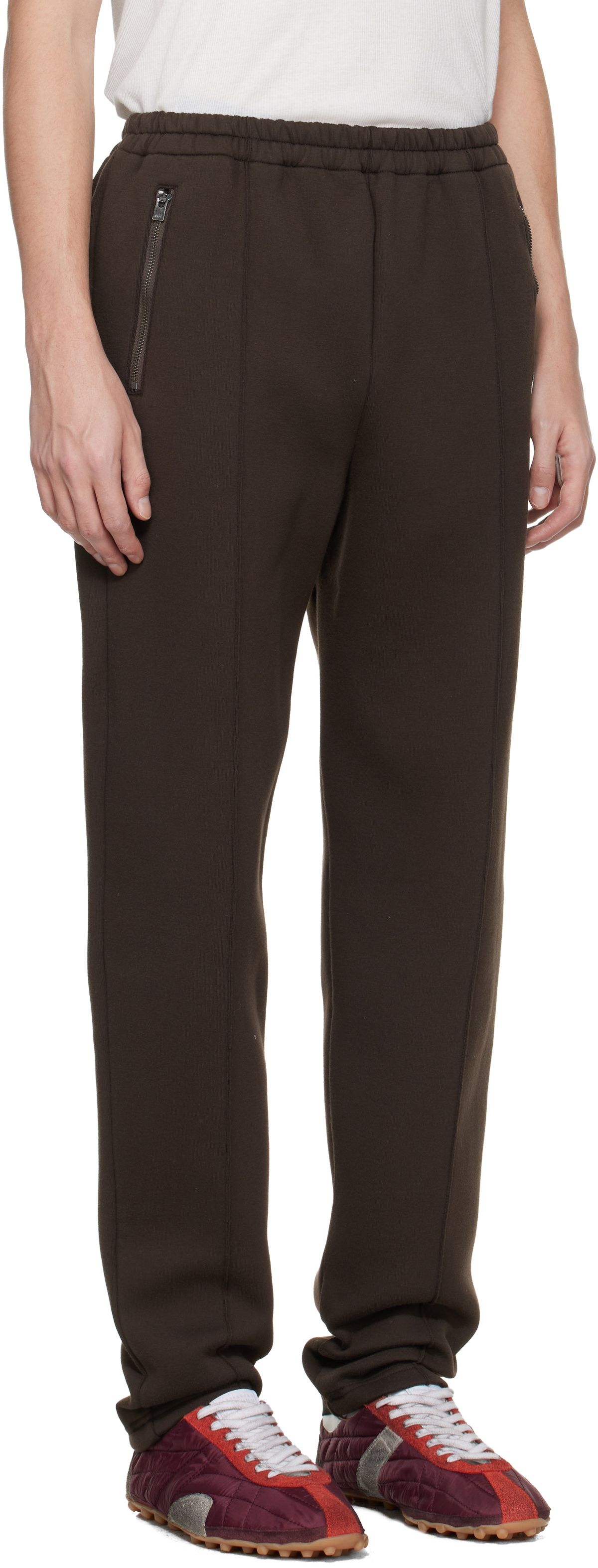 Maison Margiela Brown Pinched Seam Sweatpants