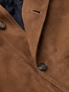 Incotex - Suede Bomber Jacket - Brown