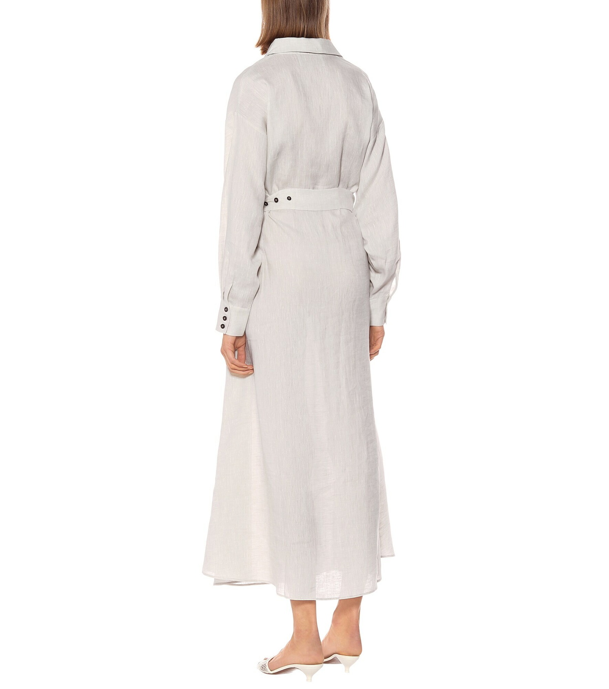 Asceno - Porto linen maxi shirt dress ASCENO