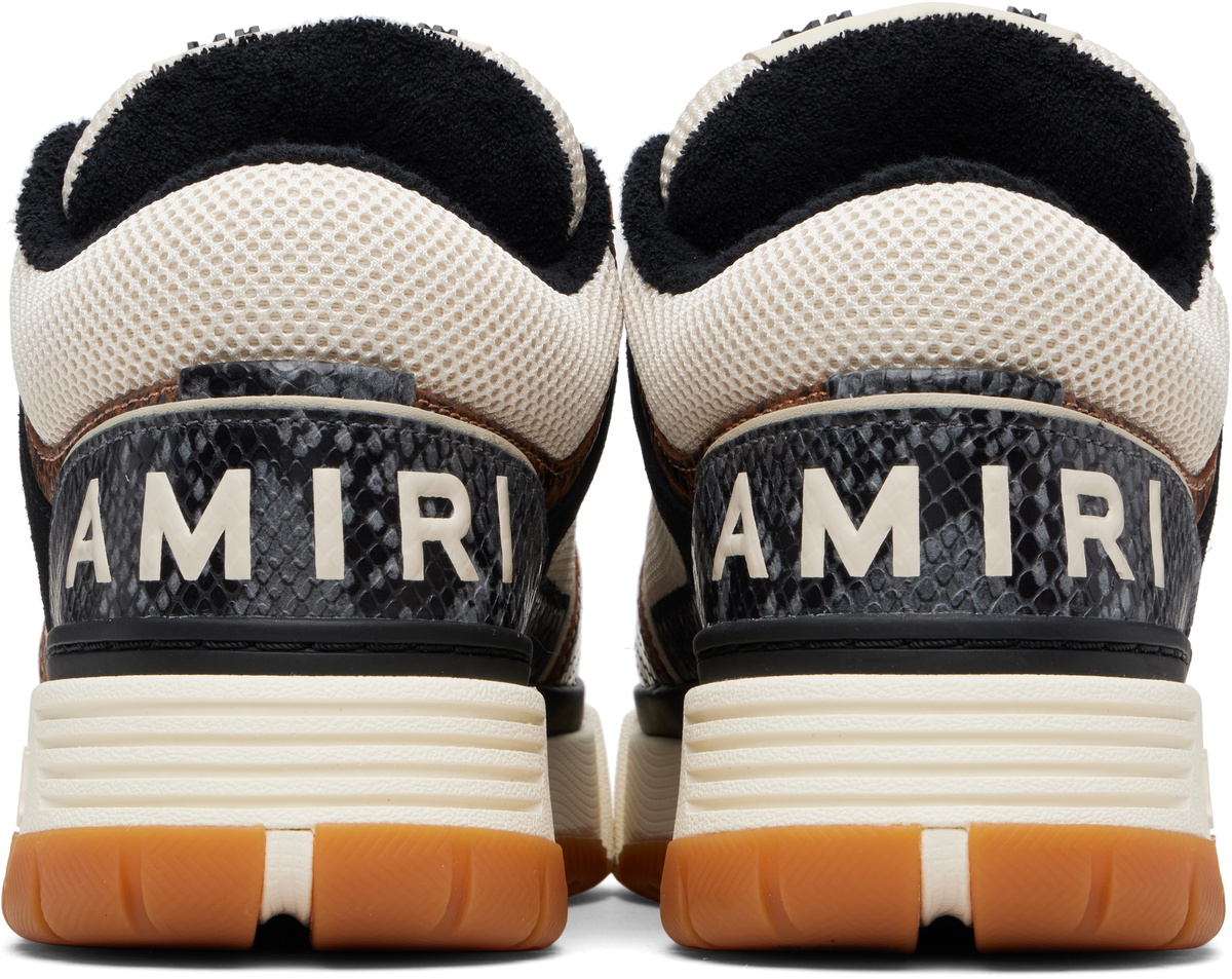 AMIRI Off-White & Brown Snake MA-1 Sneakers