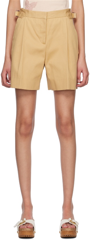 Photo: See by Chloé Beige Pleated Shorts