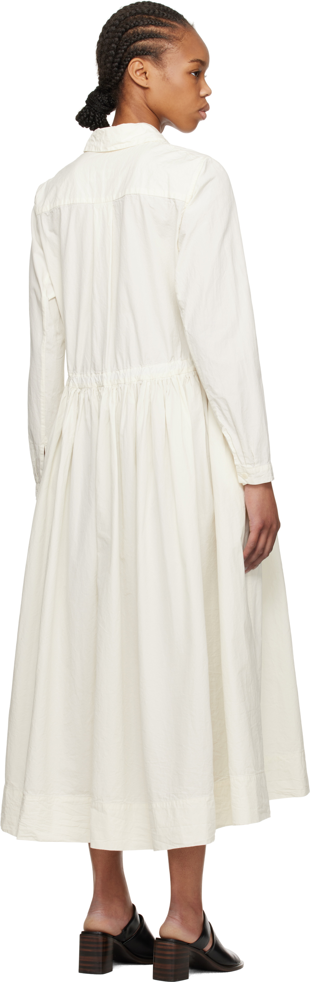 CASEY CASEY Off-White Panzy Midi Dress