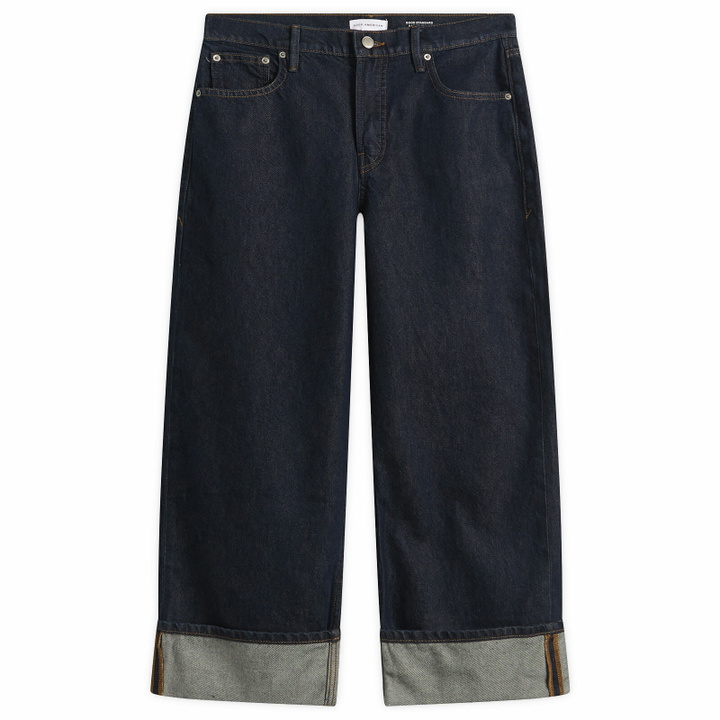 Photo: Good American Women's Good Standard Baggy Cuffed Jeans in Indigo