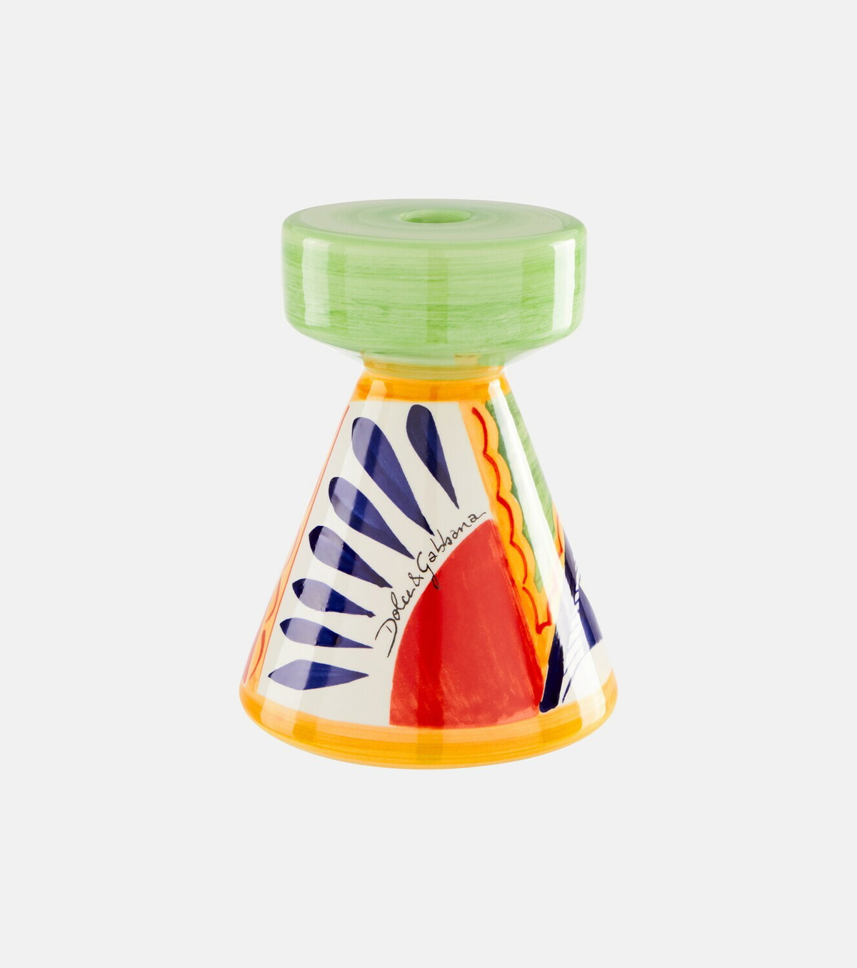 Dolce&Gabbana Casa Carretto Small ceramic candle holder