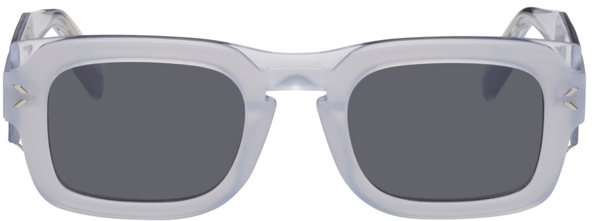 Photo: MCQ White Rectangular Sunglasses