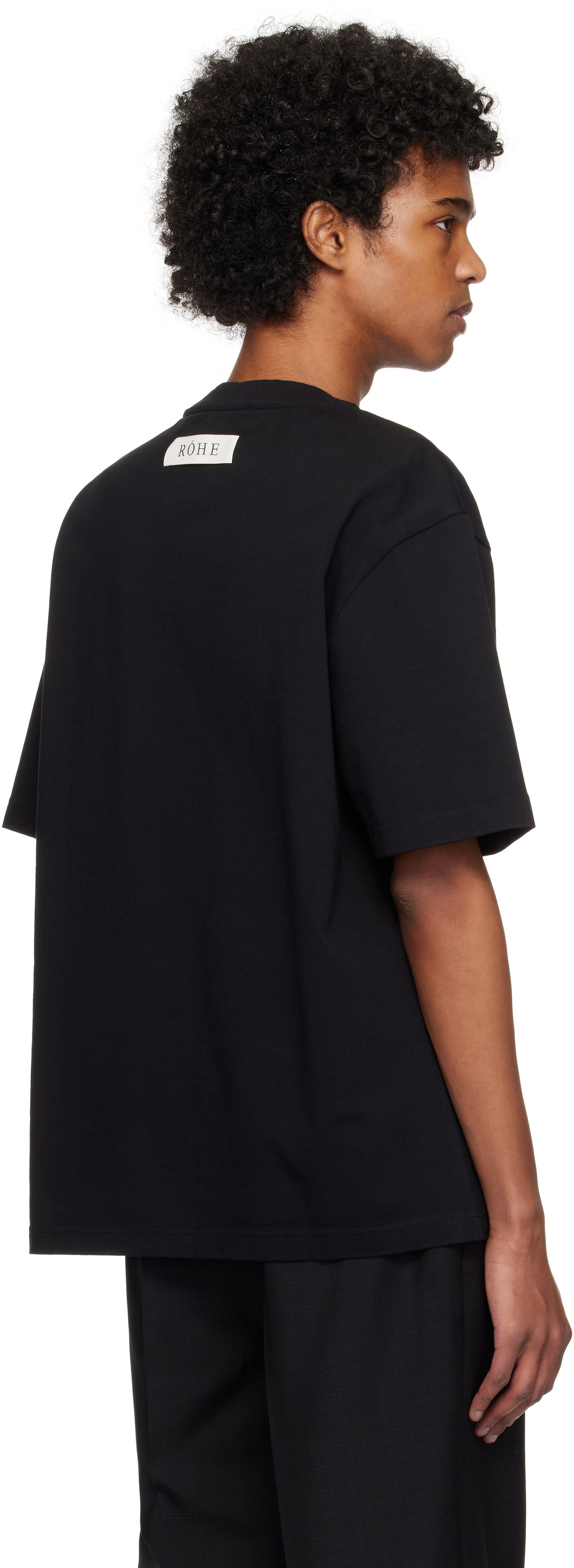 Róhe Black Oversized T-shirt